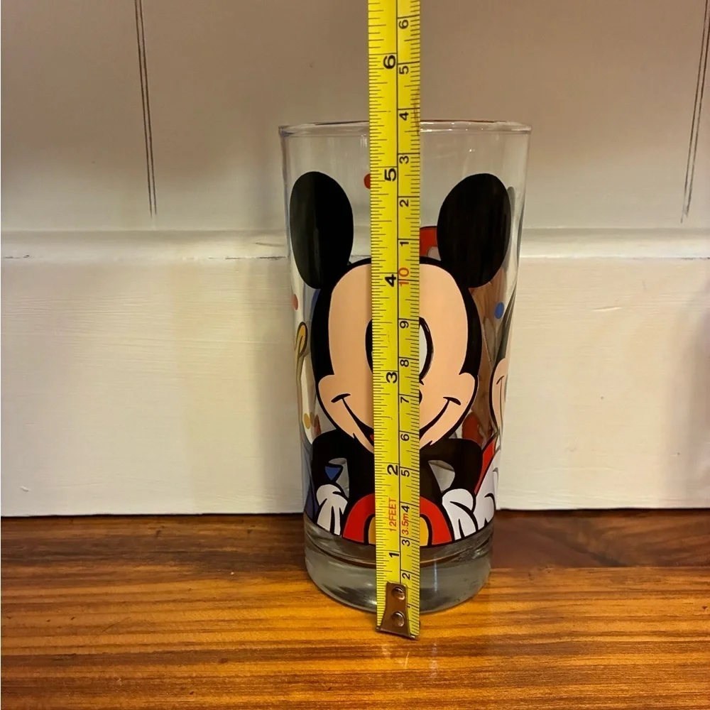Vintage Disney Minnie, Mickey, and Donald Glass Trio 12 oz set of three.